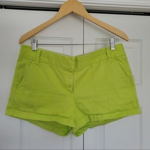 J Crew Lime Green Chino Shorts